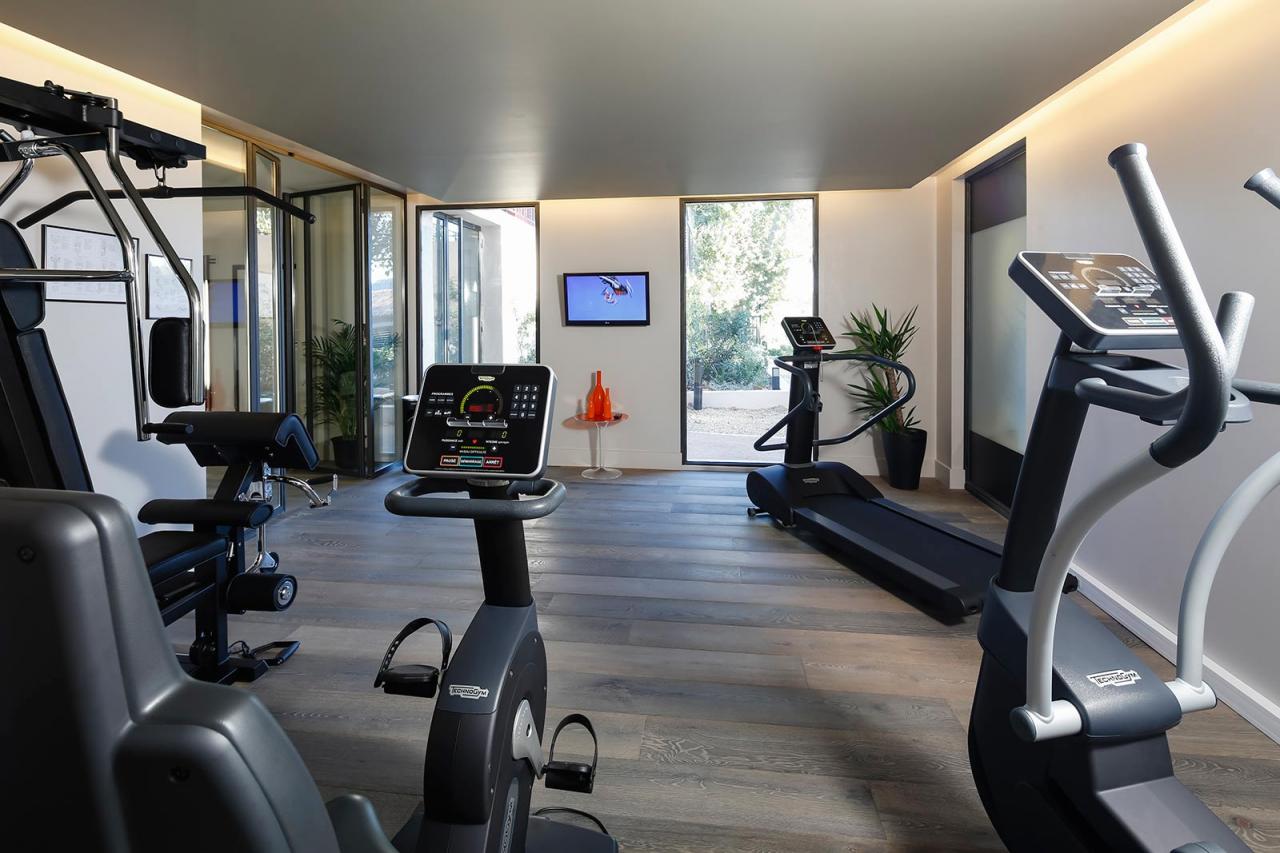 Climatisation salle de musculation d'un hôtel